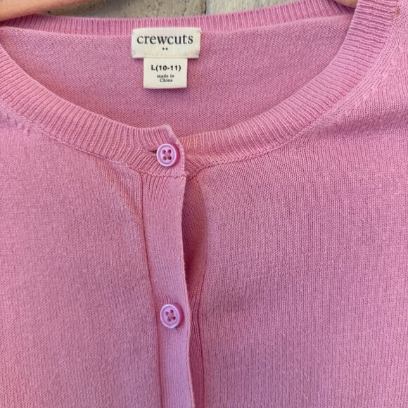 J crew, crewcuts, pink cardigan. size L (10-11) - Picture 3 of 4